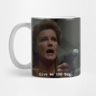 Give me bag. Mug